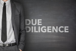 attorney with due diligence on blackboard