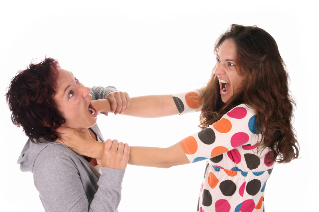 Two women fighting